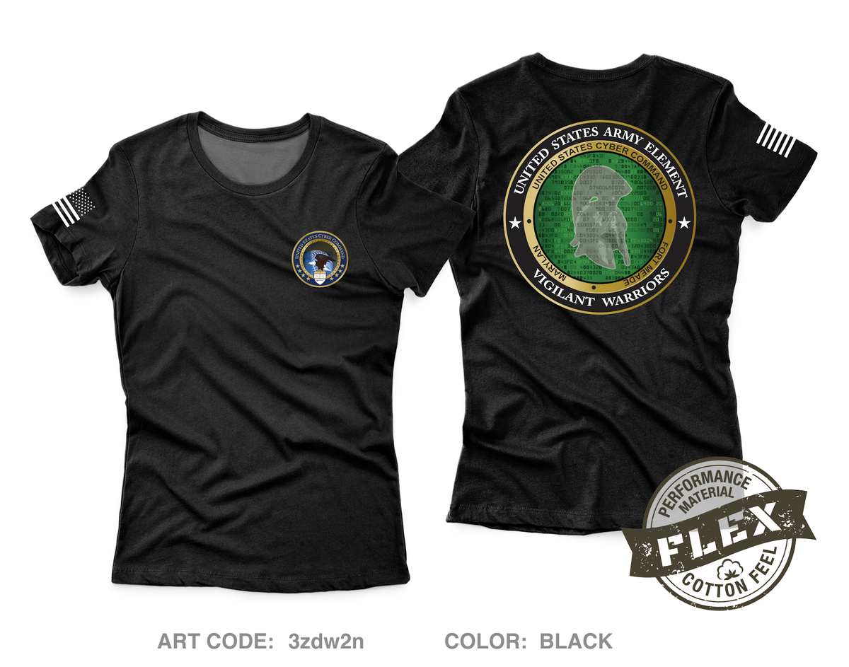 United States Army Element, CYBERCOM Core Women's SS Flex Performance Tee - 3zdw2n