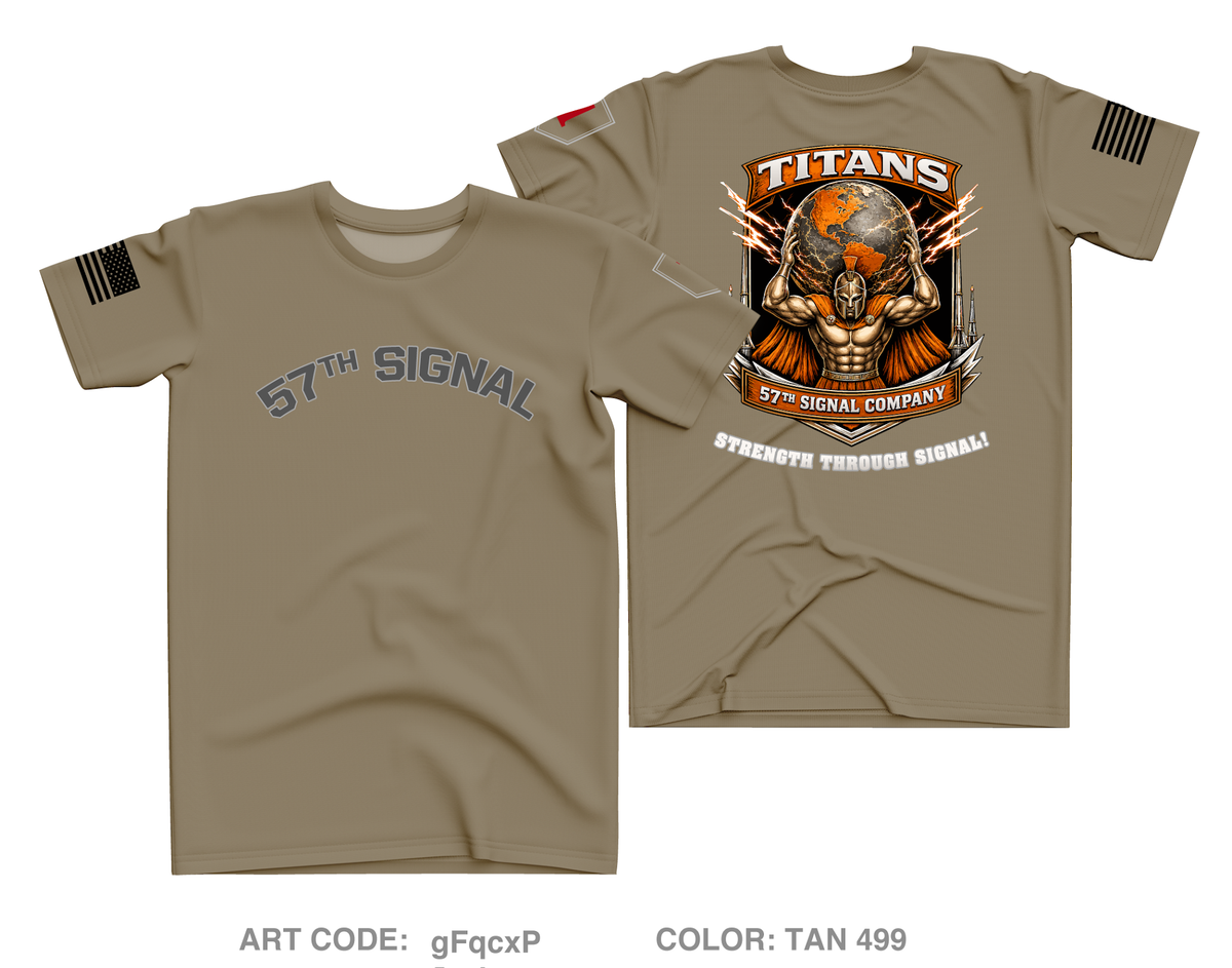 57th Signal Company, 101BSB, 1ABCT, 1ID Core Men's SS Performance Tee - gFqcxP