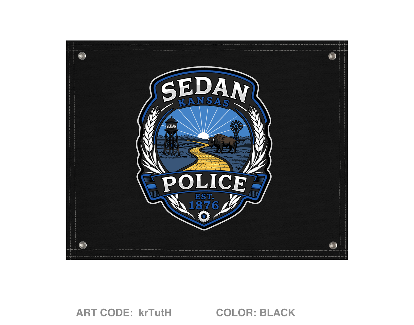 Chautauqau County Sheriffs Office/ Sedan PD Banner Flag - krTutH