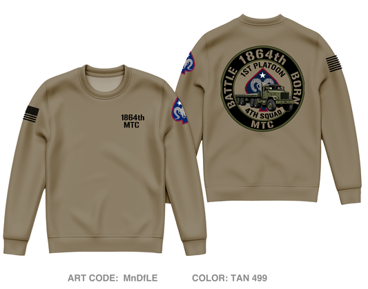 1864th mtc Fundraising Collection Core Men's Crewneck Performance Sweatshirt - MnDfLE