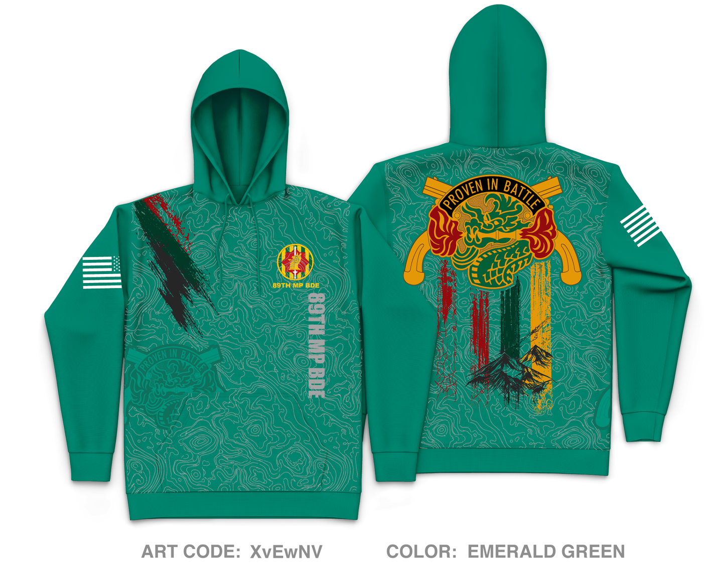 89th MP BDE Core Men's Hooded Performance Sweatshirt - XvEwNV
