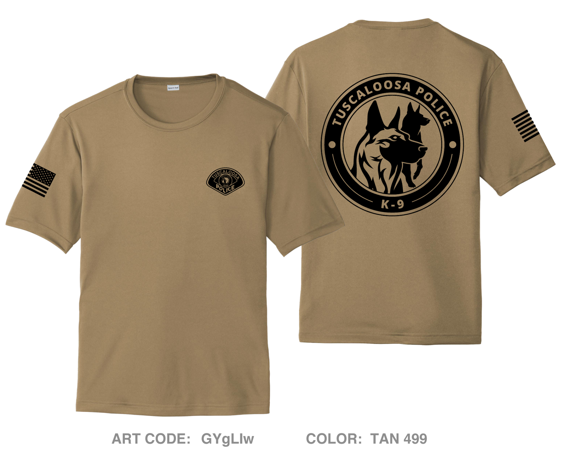Tuscaloosa Police K-9 unit Hi-Tech Performance Unisex SS Tee - GYgLIw