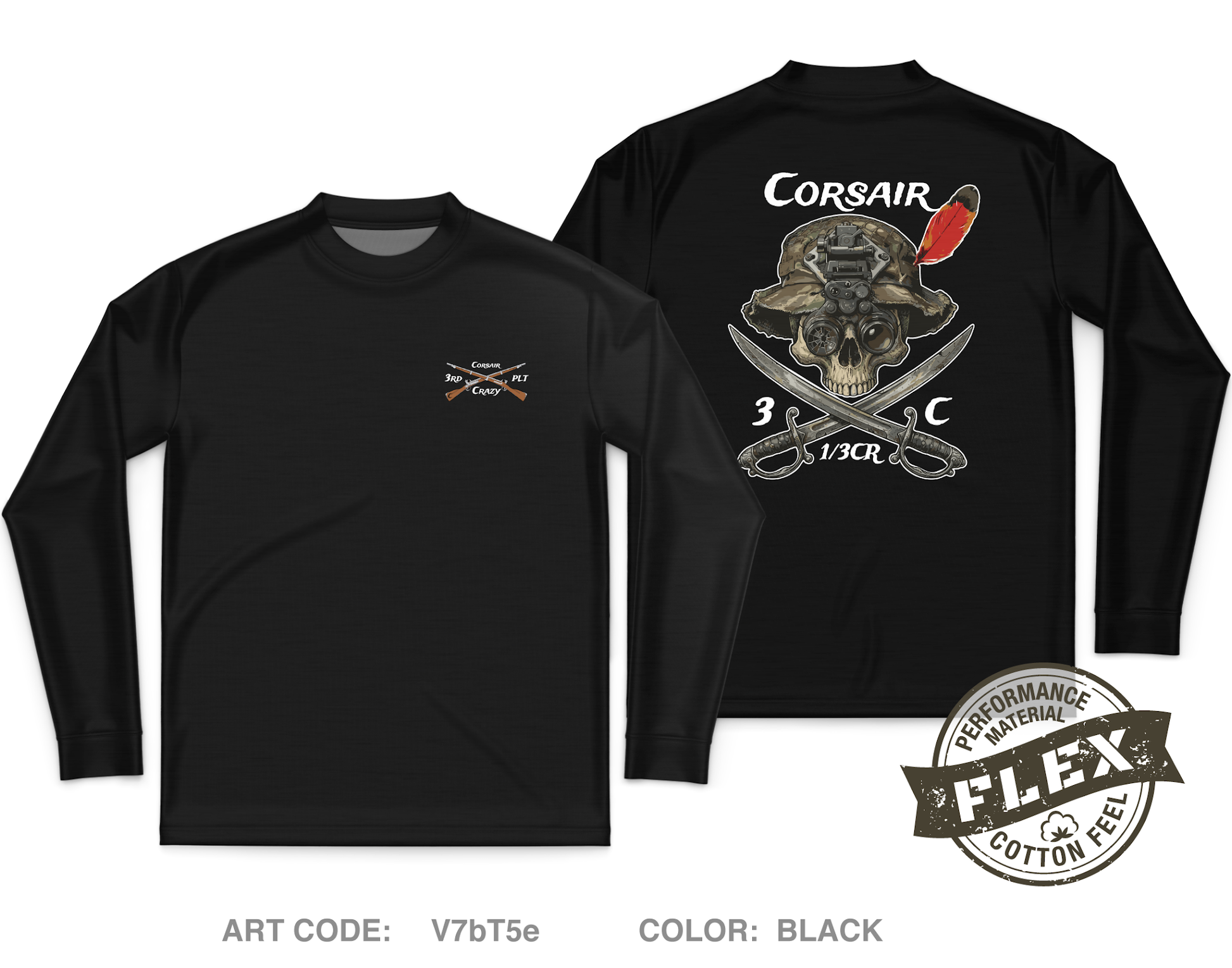 Trench line gear Core Men's LS Flex Performance Tee - V7bT5e