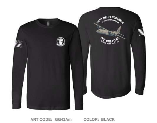 327th Airlift Squadron Comfort Unisex Cotton LS Tee - GG42Am