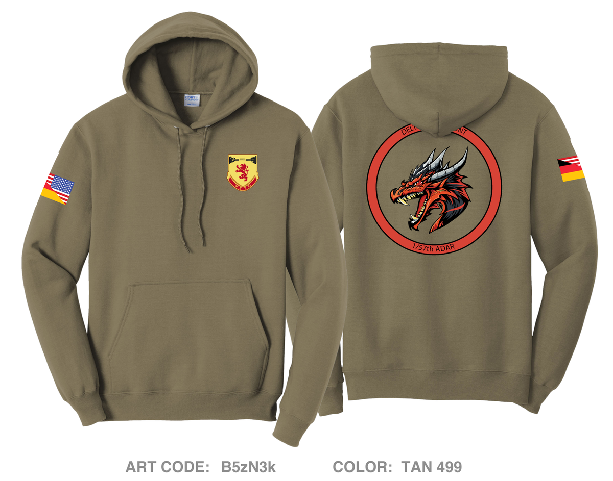 1/57th ADAR DELTA DETACHMENT Comfort Unisex Hooded Sweatshirt - B5zN3k