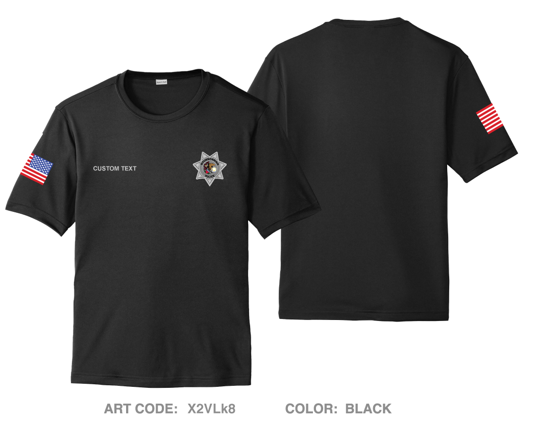 CUSTOM Bourbonnais Police Hi-Tech Performance Unisex SS Tee - X2VLk8