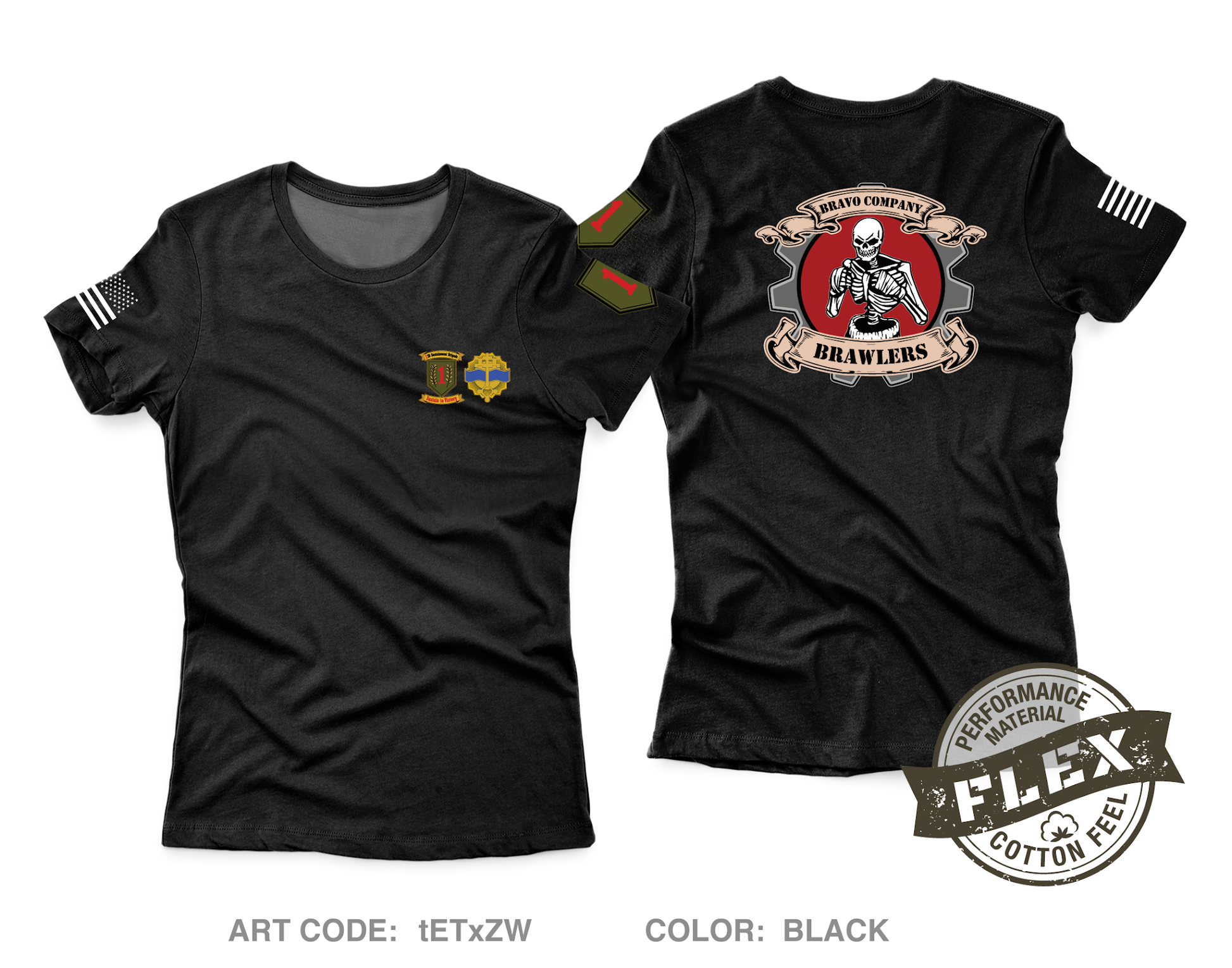 B Co, 541st DSSB, 1 IDSB Core Women's SS Flex Performance Tee - tETxZW