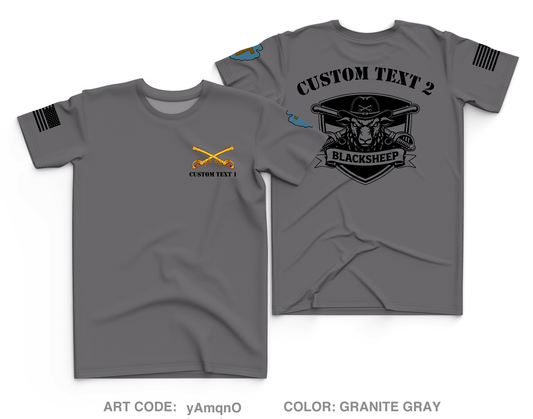 CUSTOM B Trp 1/124 CAVALRY Core Men's SS Performance Tee - yAmqnO