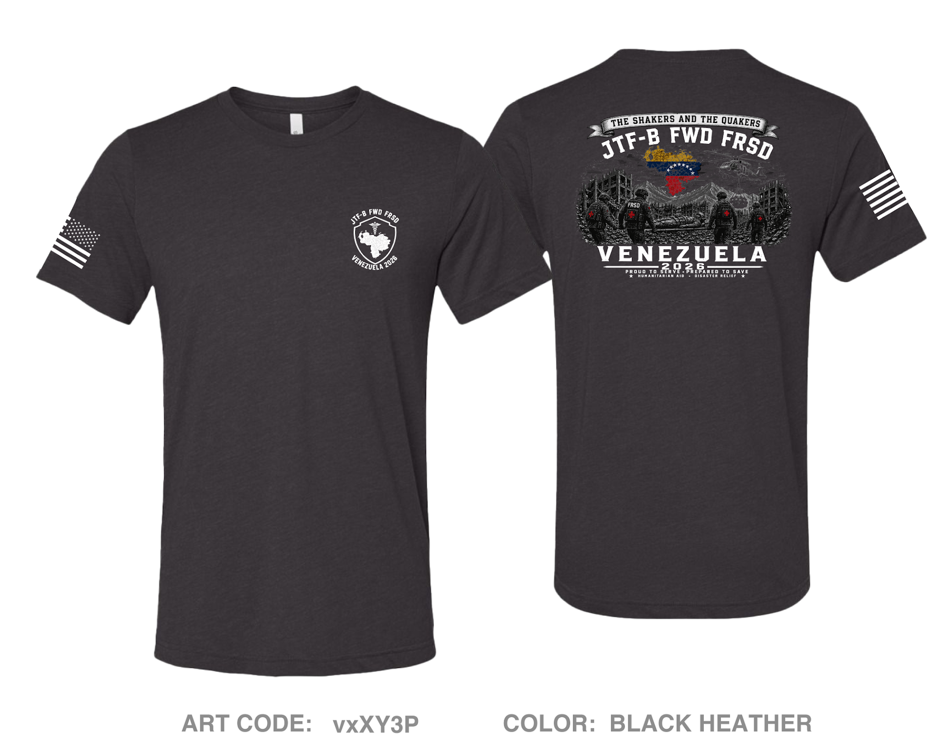 JTFB FRSD Venezuela Comfort Unisex Triblend SS Tee - vxXY3P