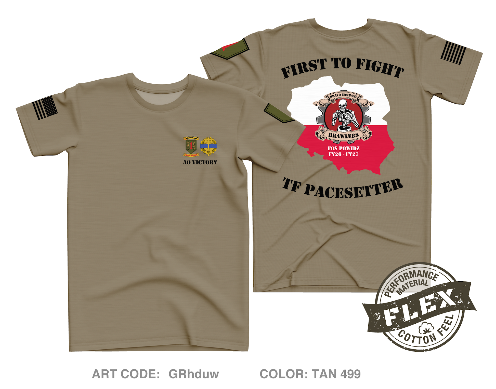 B Co, 541st DSSB, 1 IDSB Core Men's SS Flex Performance Tee - GRhduw