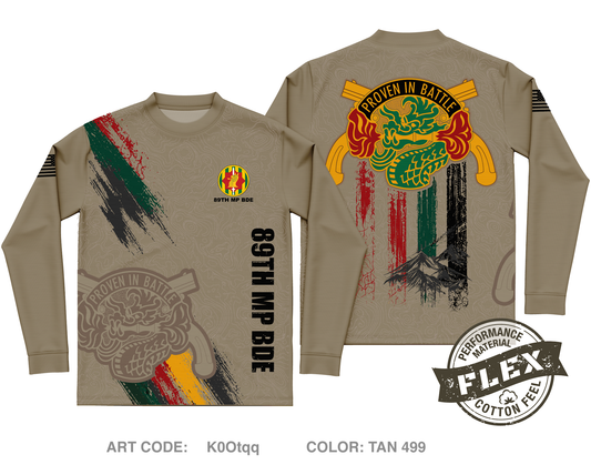89th MP BDE Core Men's LS Flex Performance Tee - K0Otqq