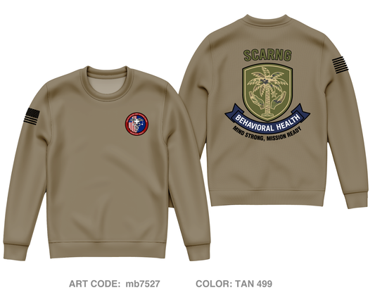 South Carolina Army National Guard (SCARNG) Behavioral Health Section Core Men's Crewneck Performance Sweatshirt - mb7527