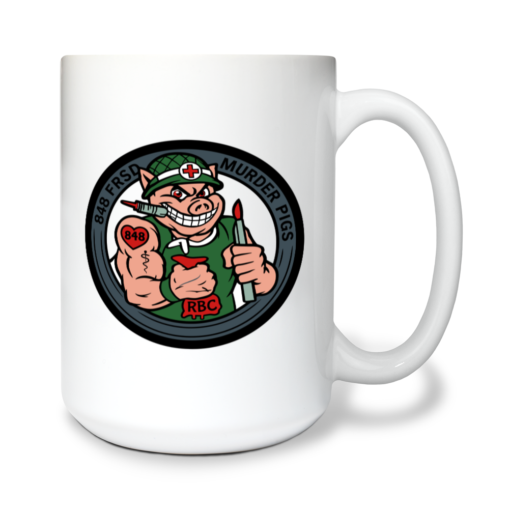 848 FRSD 15 oz White Ceramic Mug - Xiovpo