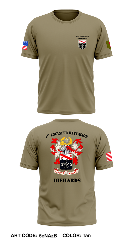 1st Engineer Battalion Core Men's SS Performance Tee - 5eNAzB