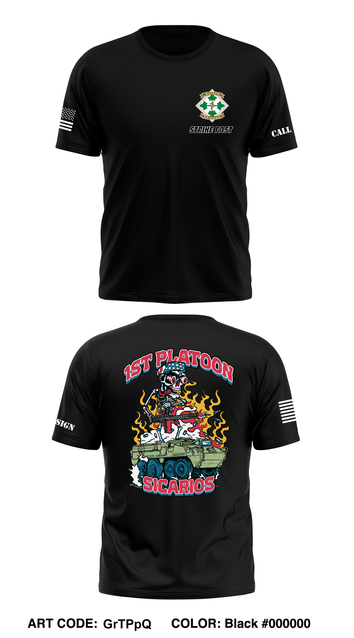 CUSTOM 1st Platoon, Brutal Company, 4-9 IN Core Men's SS Performance Tee - GrTPpQ
