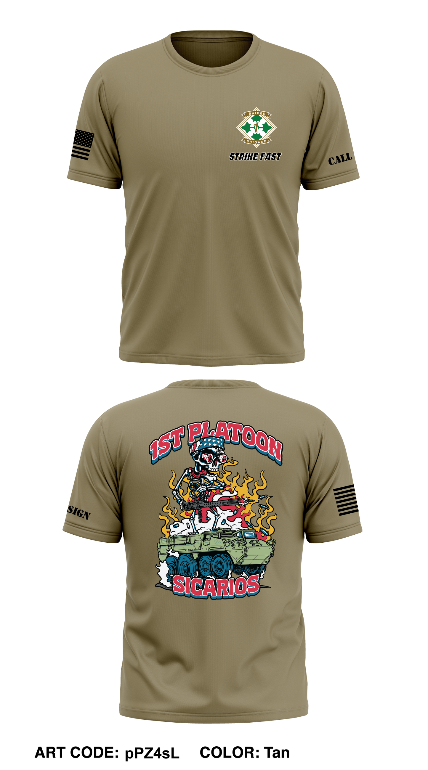 CUSTOM 1st Platoon, Brutal Company, 4-9 IN Core Men's SS Performance Tee - pPZ4sL