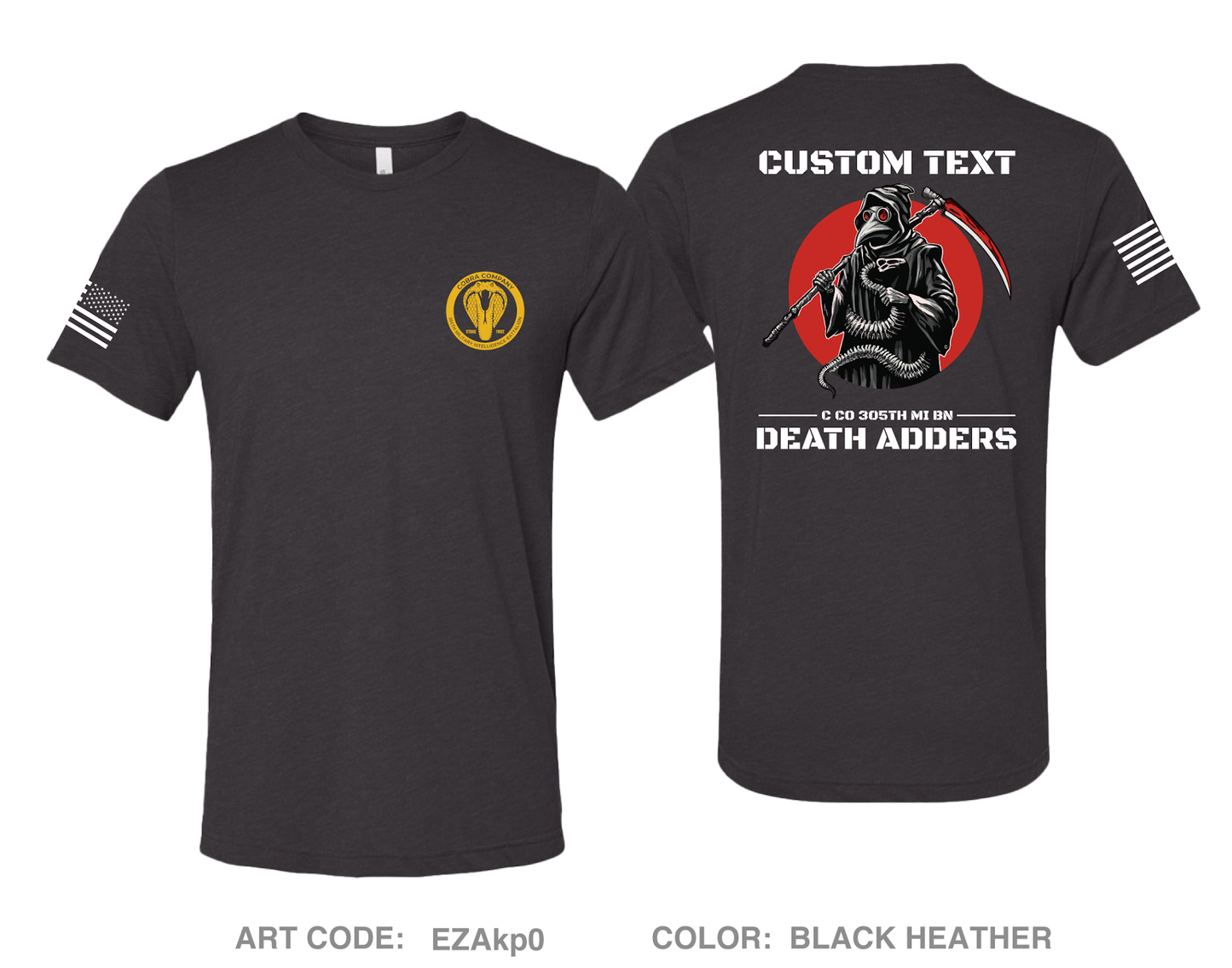 CUSTOM Death Adder Platoon C Co 305th Comfort Unisex Triblend SS Tee - EZAkp0