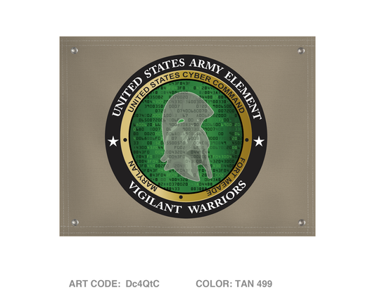 United States Army Element, CYBERCOM Banner Flag - Dc4QtC