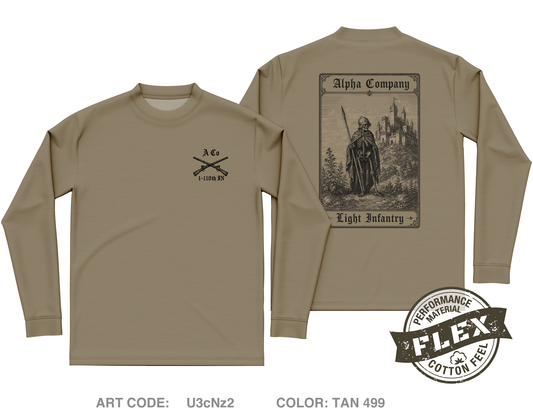 Alpha Company 1-110th Infantry Core Men's LS Flex Performance Tee - U3cNz2
