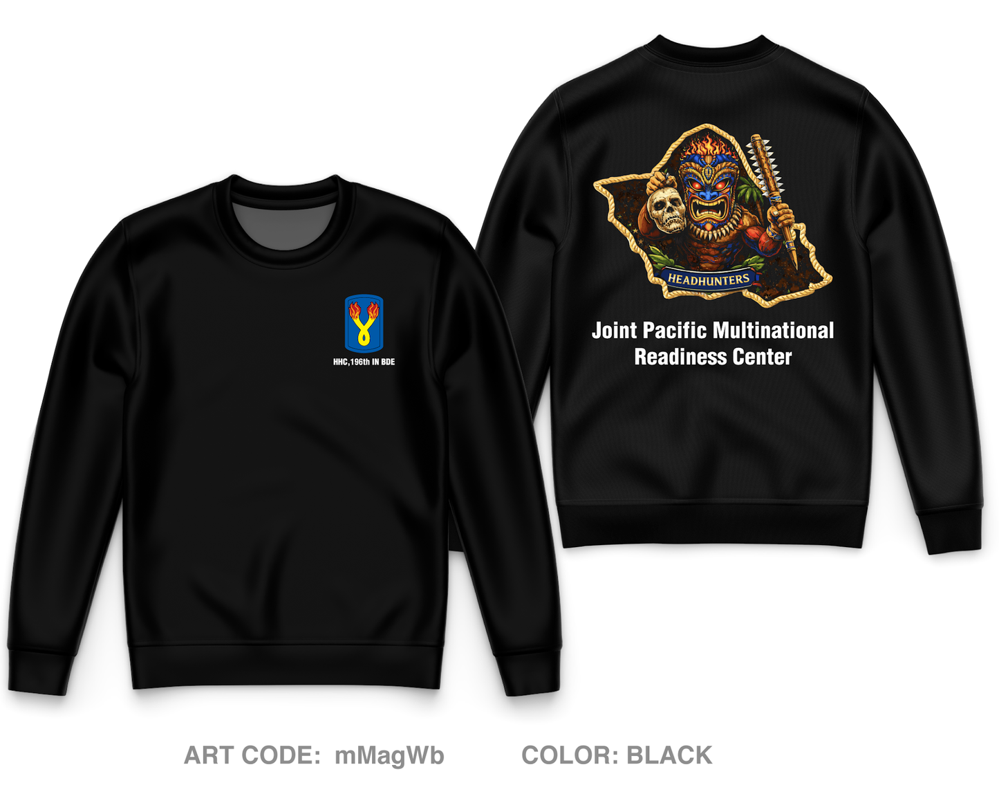HHC, 196th IN BDE Core Men's Crewneck Performance Sweatshirt - mMagWb
