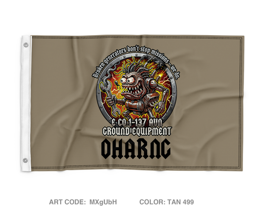 E Co. 1-137 AVN Maint. Platoon Wall Flag - MXgUbH