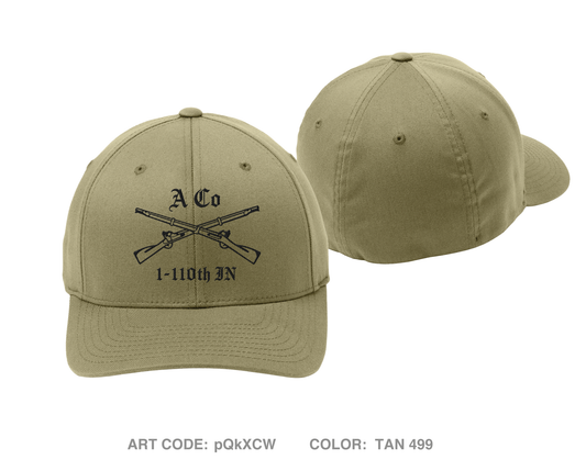 Alpha Company 1-110th Infantry Embroidered Flexfit Cap - pQkXCW