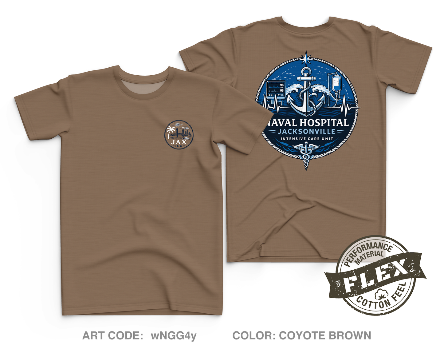 NAS JAX ICU Core Men's SS Flex Performance Tee - wNGG4y