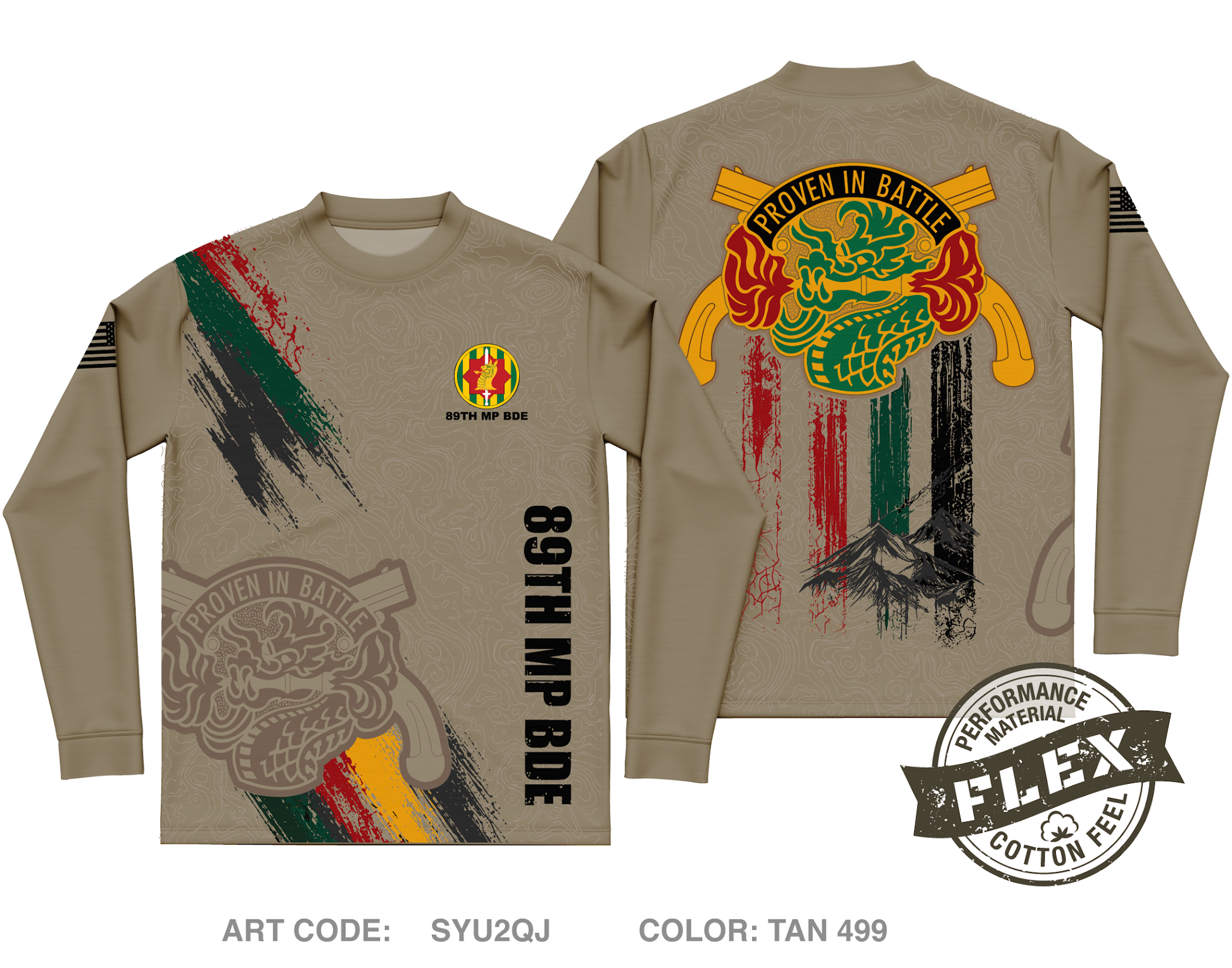 89th MP BDE Core Men's LS Flex Performance Tee - SYU2QJ