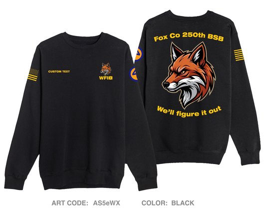 CUSTOM Fox Co 250th BSB Comfort Unisex Crewneck Sweatshirt Fundraising Collection - AS5eWX