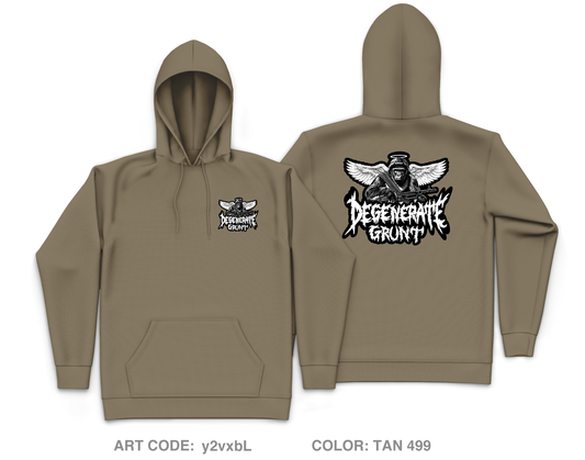 Degenerate 2-116 Core Men's Hooded Performance Sweatshirt - y2vxbL