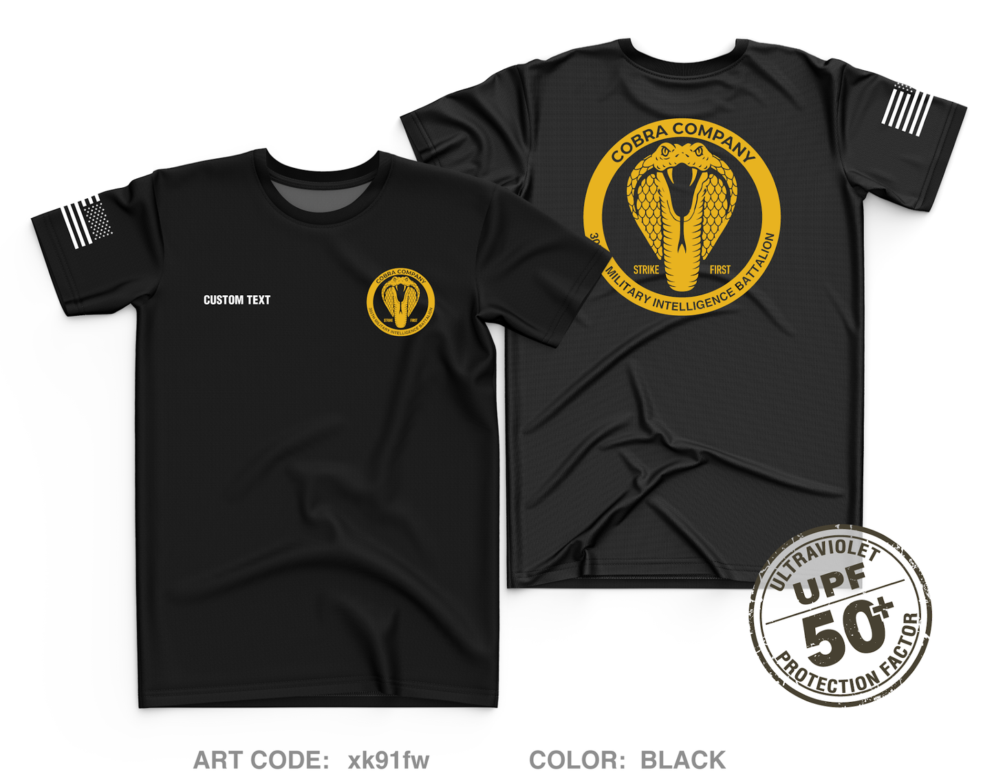 CUSTOM Charlie "Cobras" Company, 305th MI BN, 111th MI BDE Core Men's UPF 50+ Performance SS Tee - xk91fw