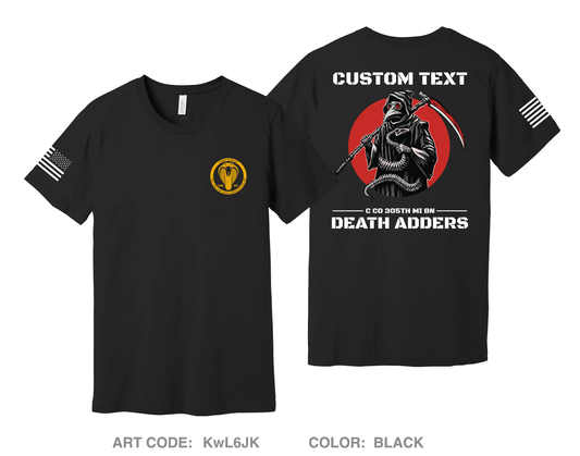 CUSTOM Death Adder Platoon C Co 305th Comfort Unisex Cotton SS Tee - KwL6JK