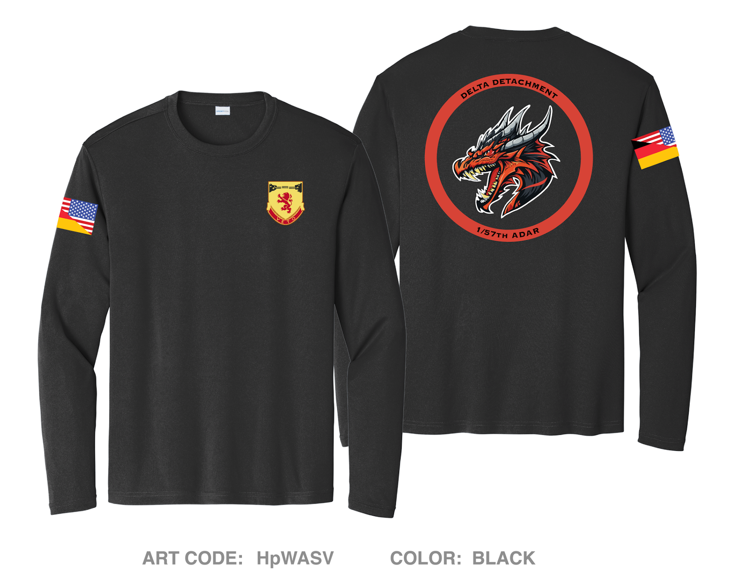 1/57th ADAR DELTA DETACHMENT Hi-Tech Performance Unisex LS Tee - HpWASV