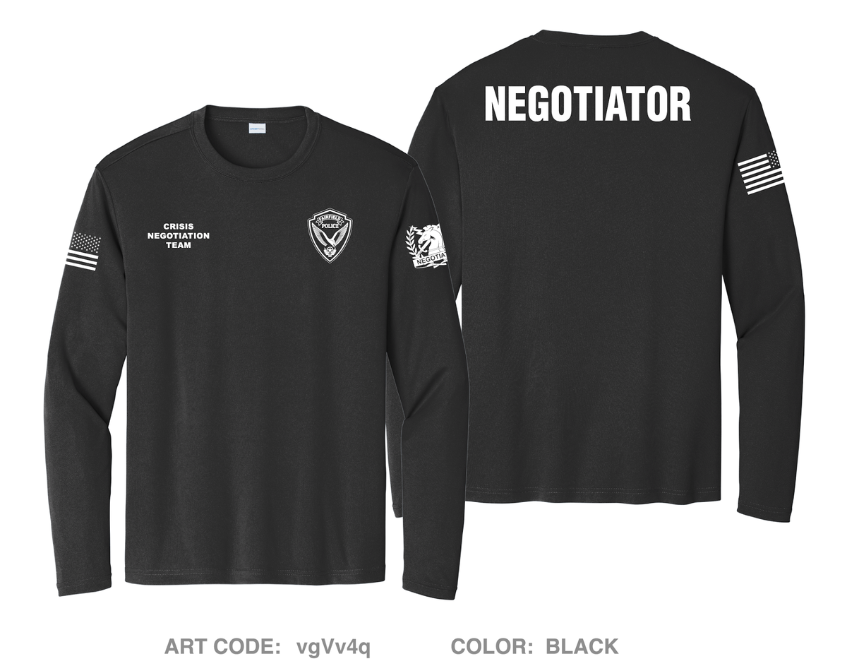 Crisis negotiations unit Hi-Tech Performance Unisex LS Tee - vgVv4q