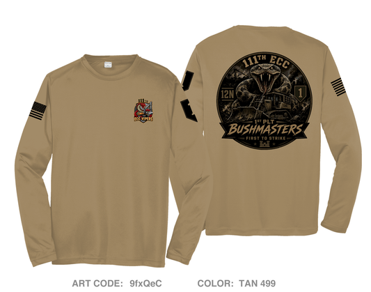 111th ECC 1st Platoon Bushmasters Hi-Tech Performance Unisex LS Tee - 9fxQeC
