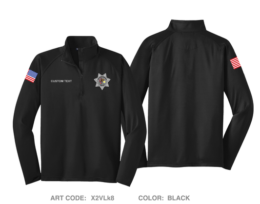 CUSTOM Bourbonnais Police Hi-Tech Performance Quarter-Zip Fleece Jacket - X2VLk8