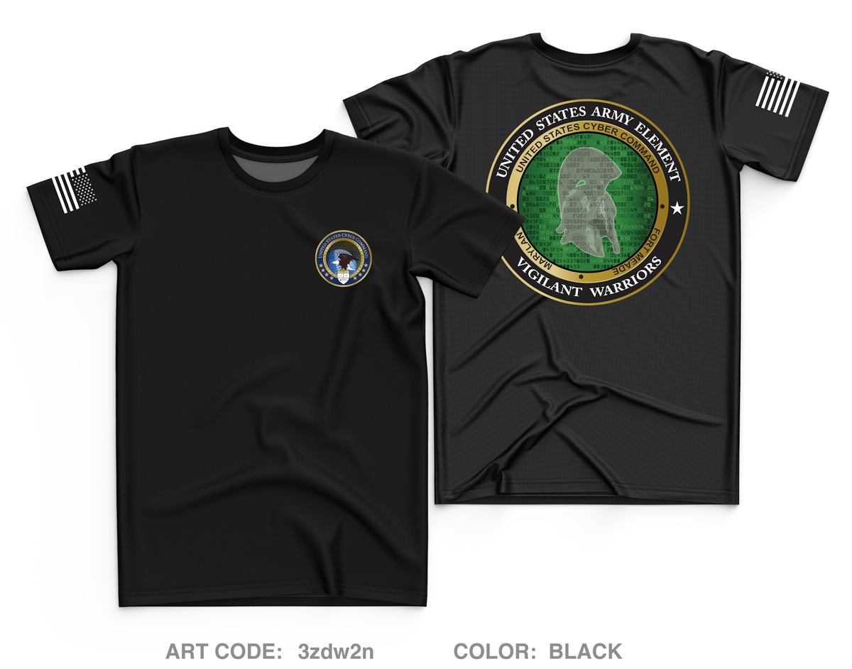 United States Army Element, CYBERCOM Core Men's SS Performance Tee - 3zdw2n