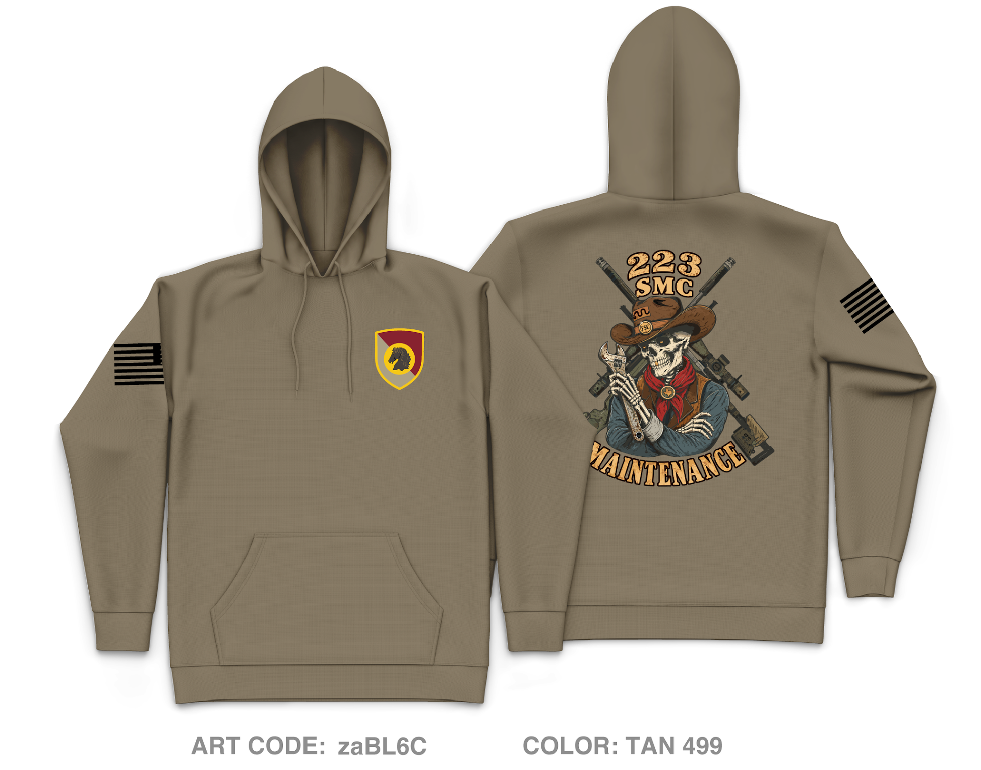 223rd Support Maintenance Company Core Men's Hooded Performance Sweatshirt - zaBL6C