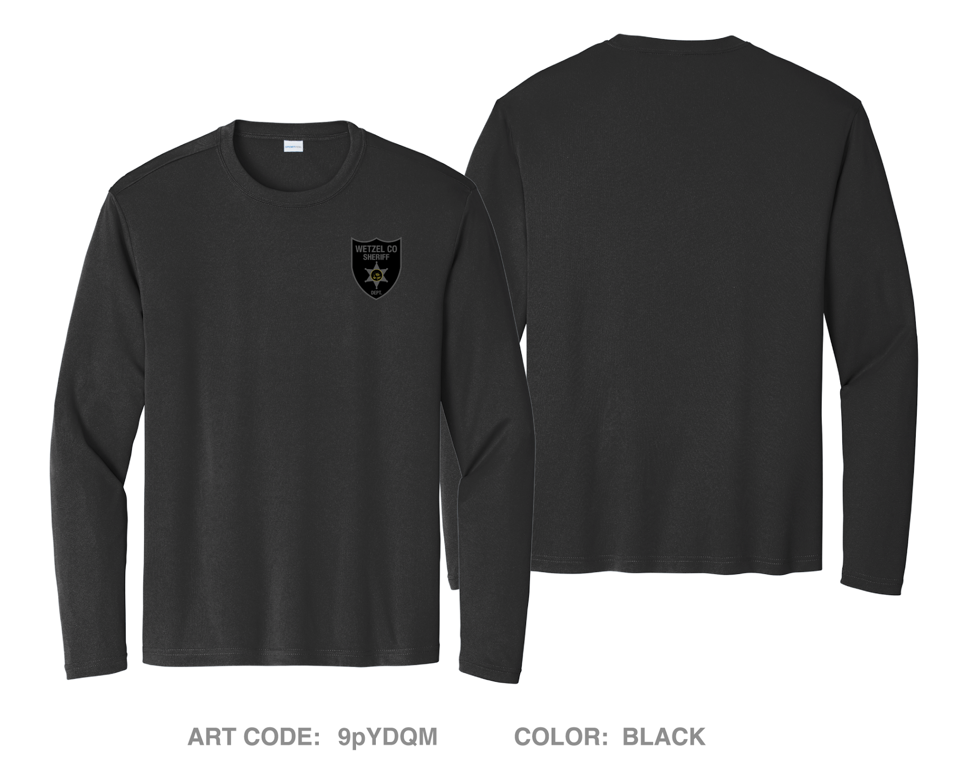 Wetzel County Sheriff Hi-Tech Performance Unisex LS Tee - 9pYDQM