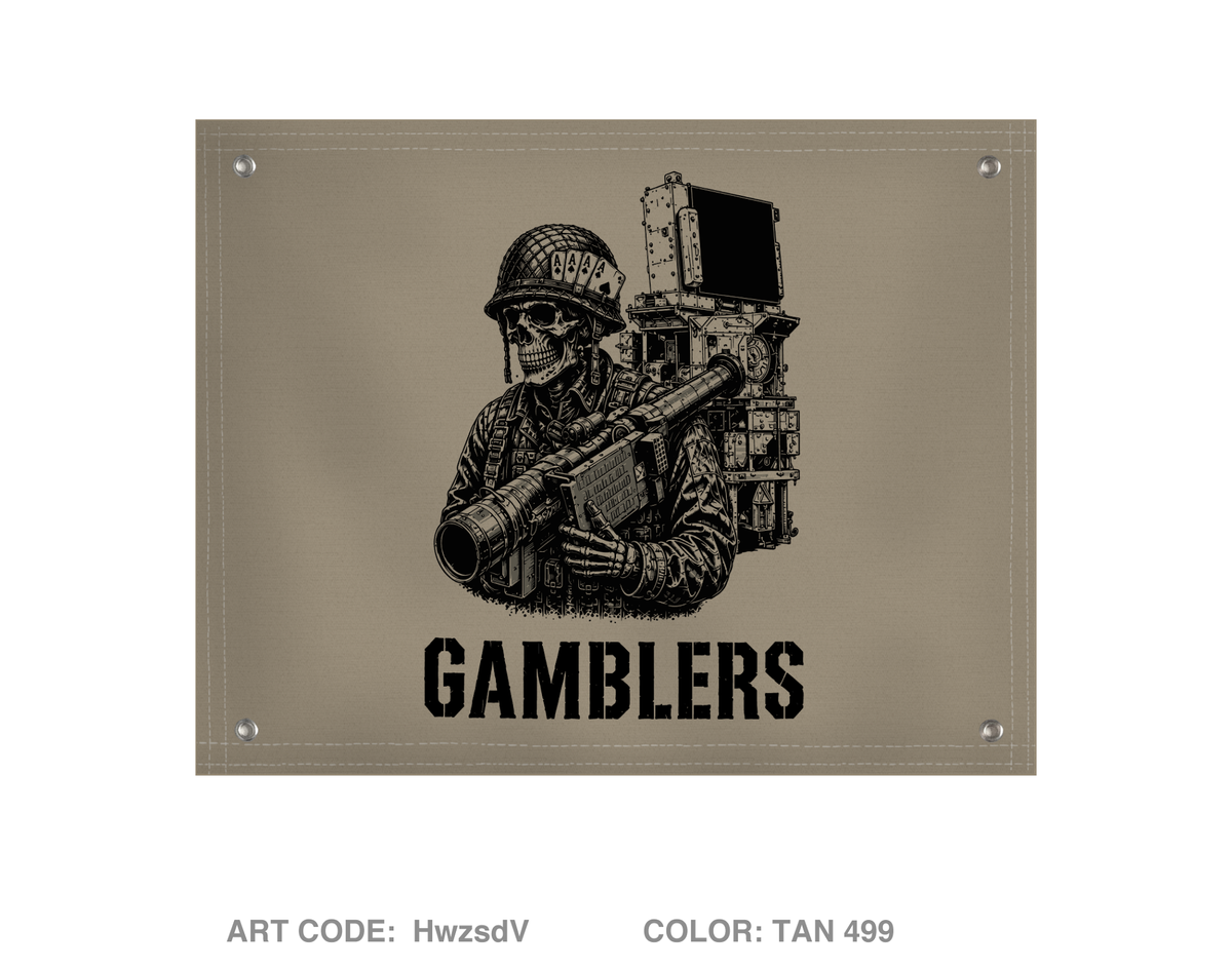 1st PLT B BTRY 4/60th Banner Flag - HwzsdV