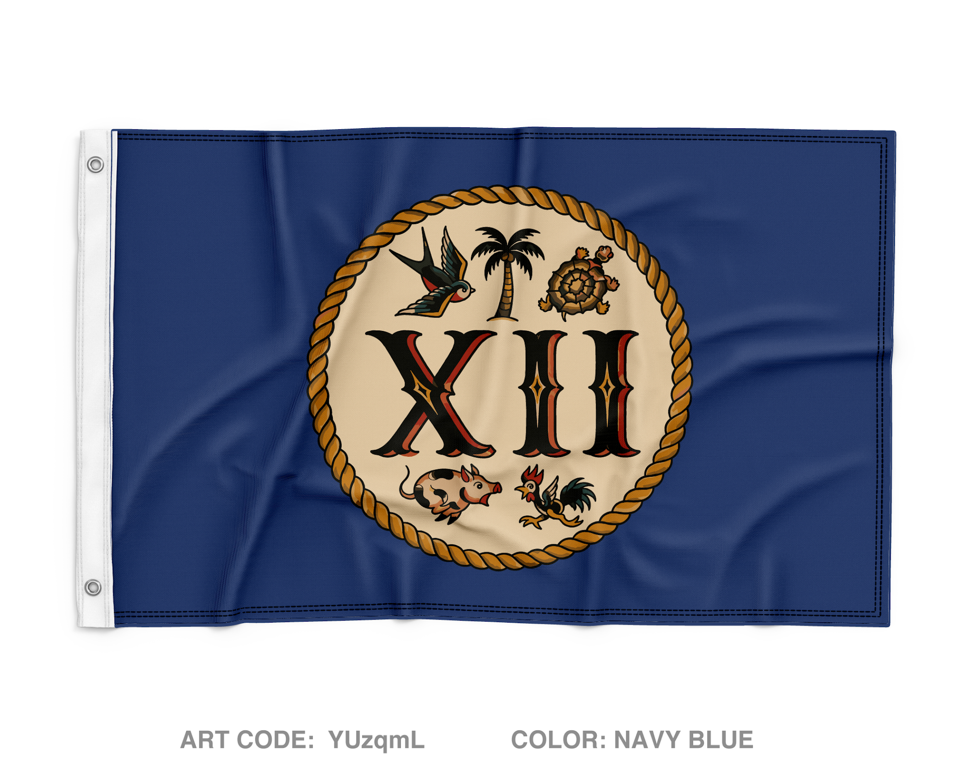 MESG-2 Det Bahrain EST 12 Wall Flag - YUzqmL
