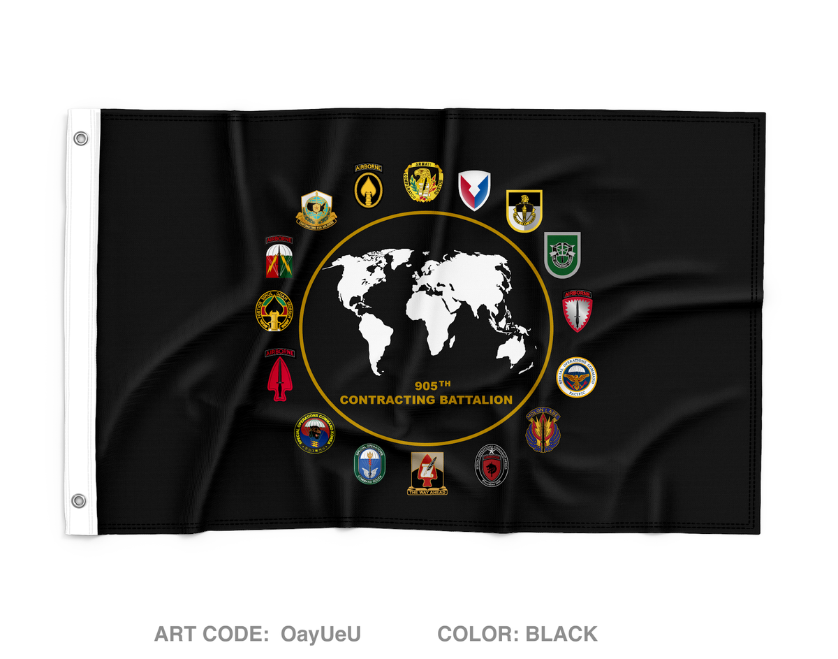 905th Contracting Battalion Fundraising Collection Wall Flag - OayUeU