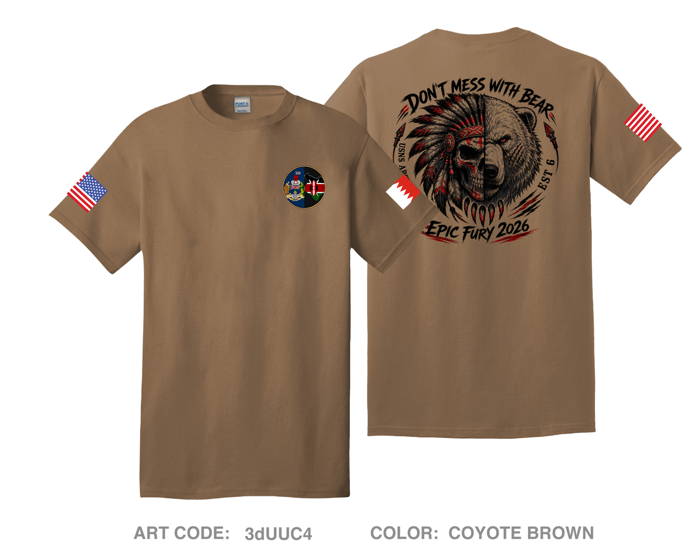 MESG-2 Detachment Bahrain Comfort Unisex Cotton SS Tee - 3dUUC4