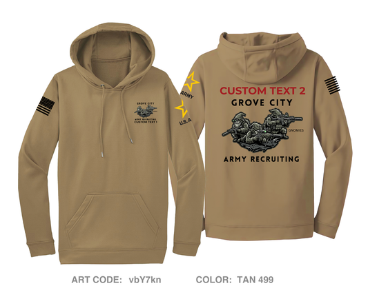 CUSTOM Grove City Army Recruiting Hi-Tech Performance Hoodie - vbY7kn