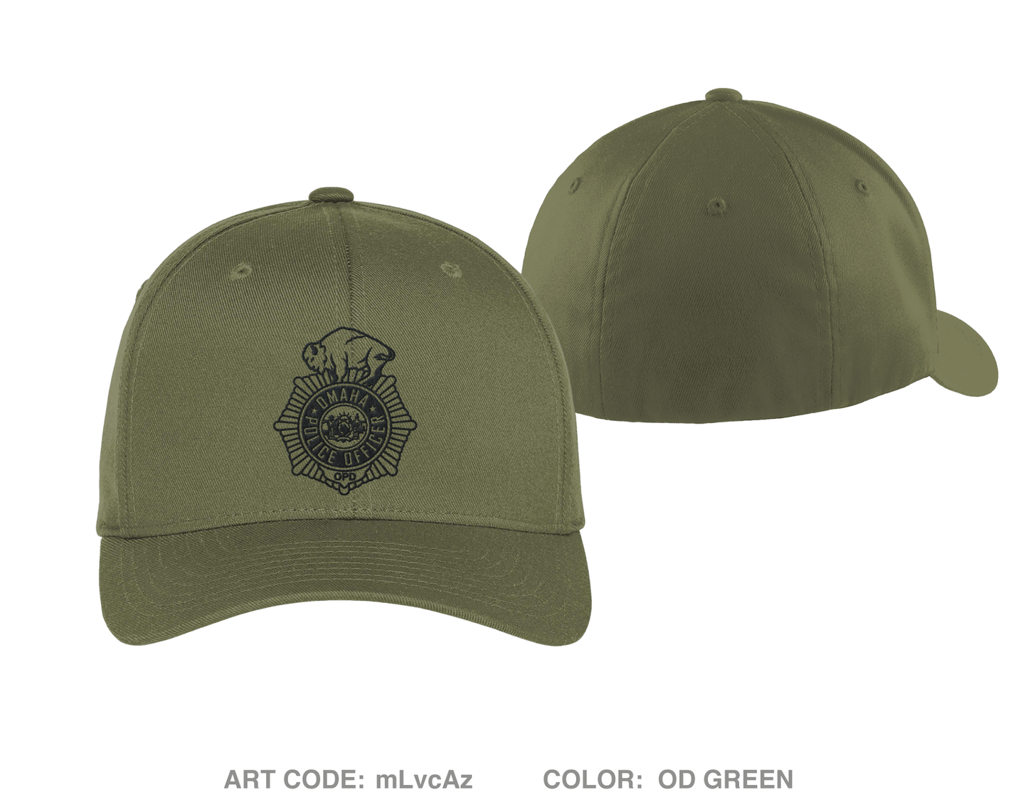 Omaha Police CNT Embroidered Flexfit Cap - mLvcAz