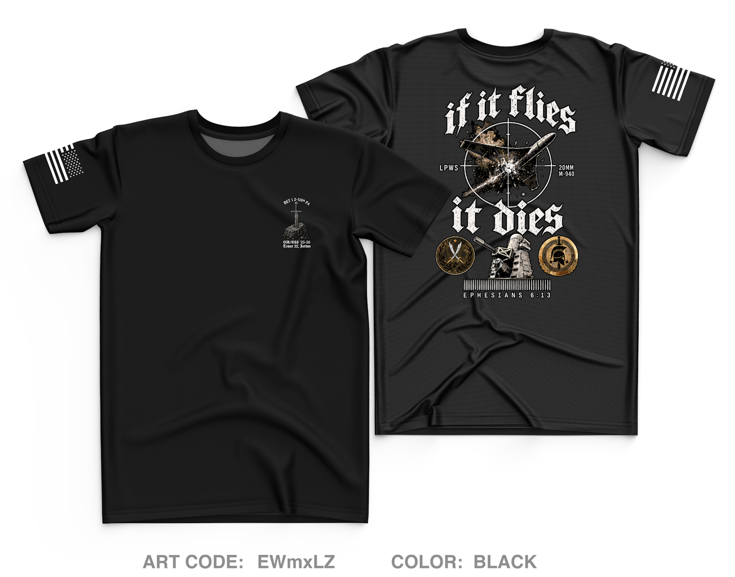 Det 1 2-116th FA Core Men's SS Performance Tee - EWmxLZ