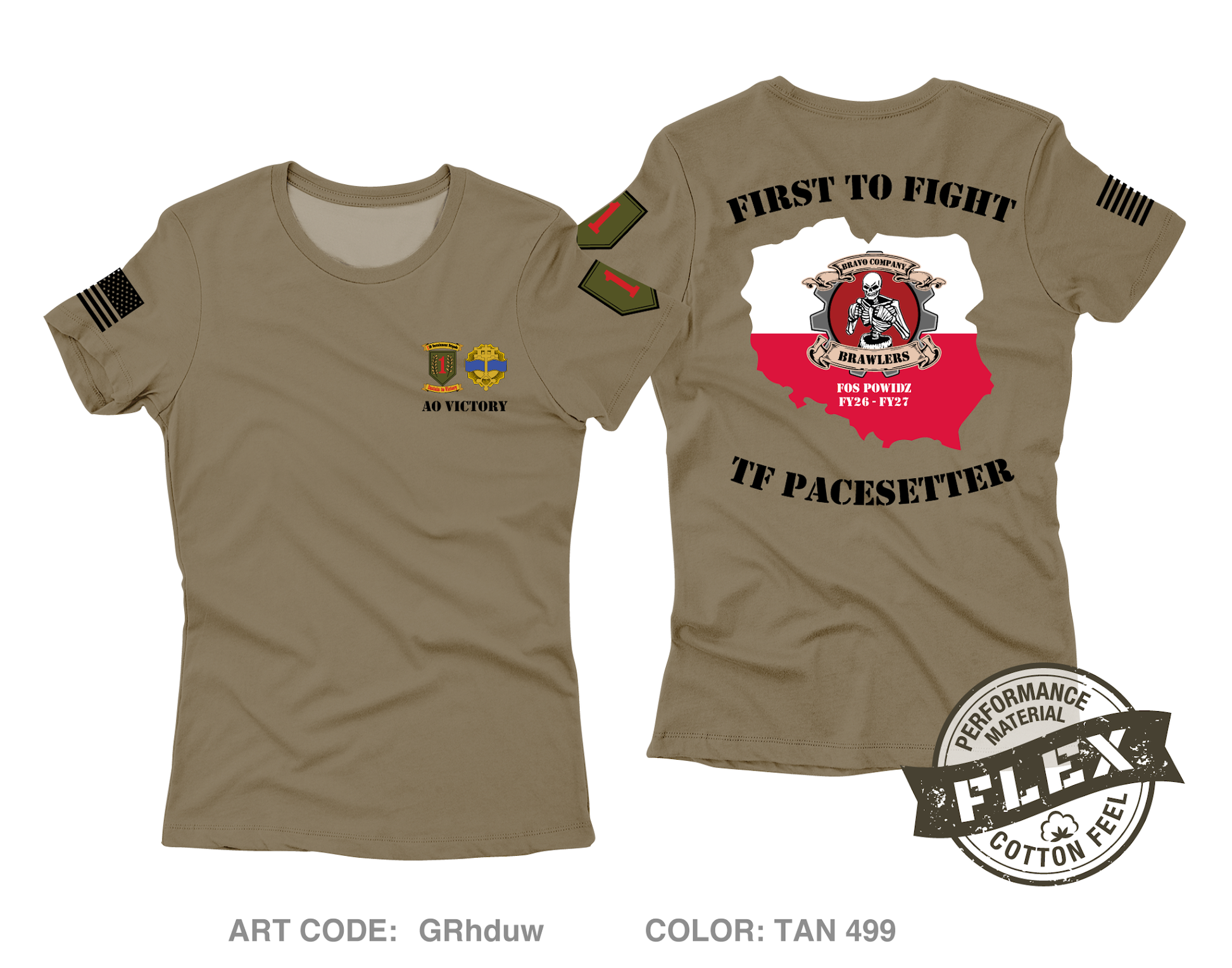 B Co, 541st DSSB, 1 IDSB Core Women's SS Flex Performance Tee - GRhduw