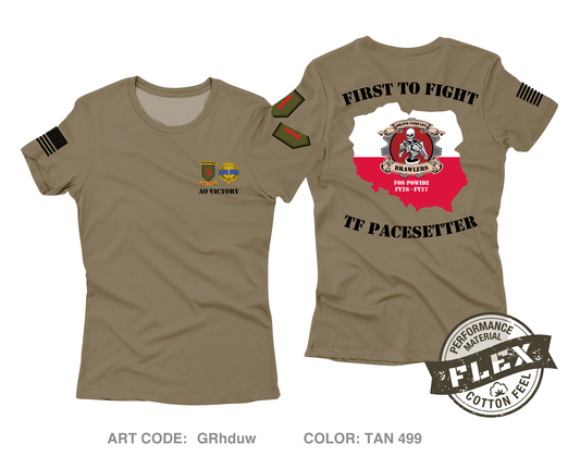 B Co, 541st DSSB, 1 IDSB Core Women's SS Flex Performance Tee - GRhduw