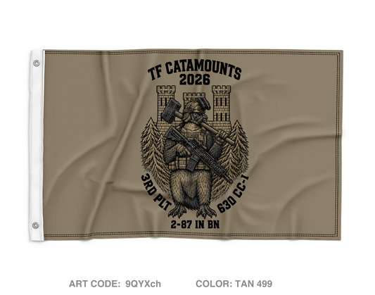 3rd Platoon 63d CEC-I Wall Flag - 9QYXch