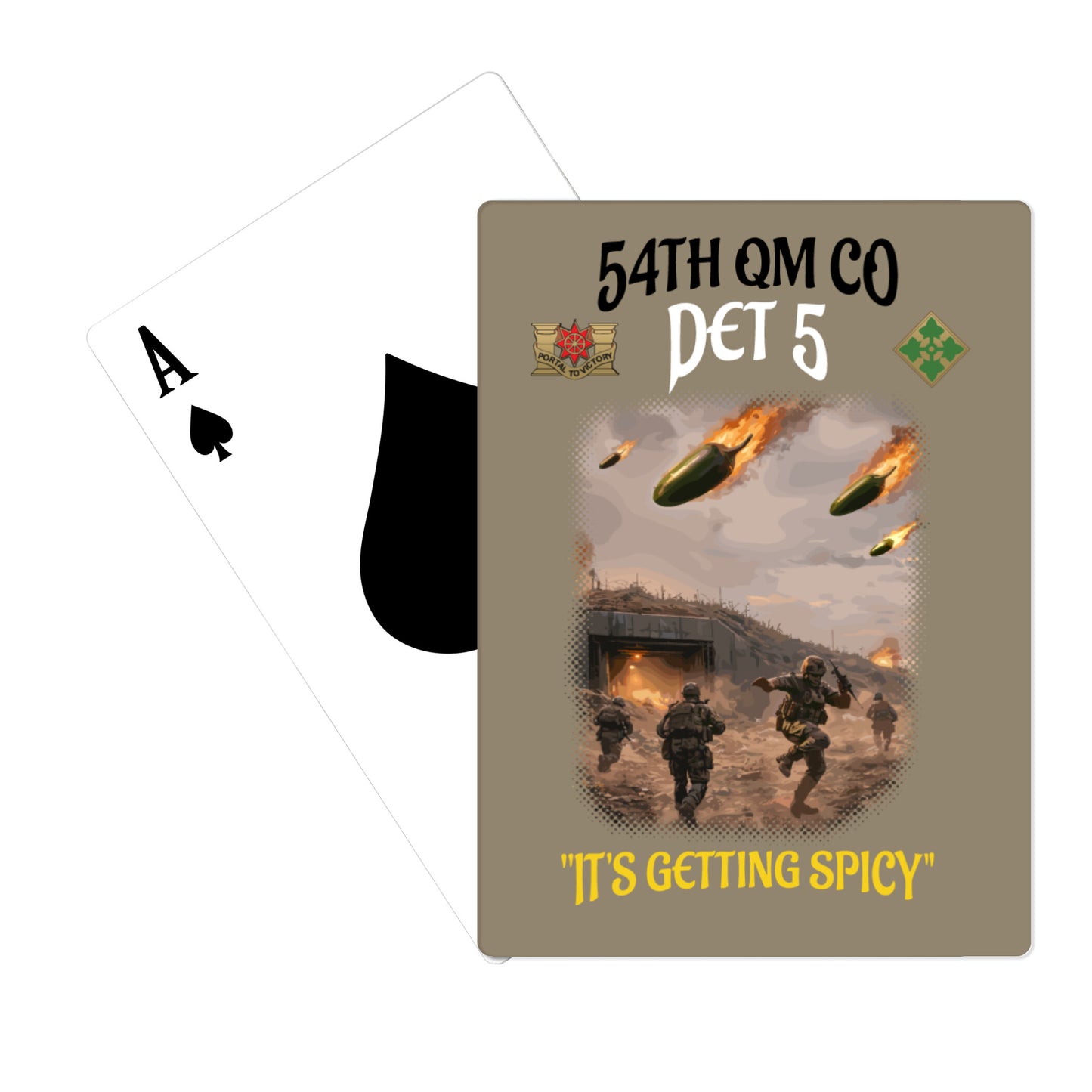 54th QM CO DET 5 Playing Cards - F84yJK
